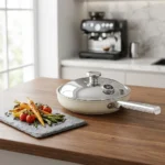 POÊLE 24 CM ANTIADHÉSIVE - CRÈME SMEG
