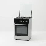 CUISINIÈRE 4 FEUX GAZ AVEC FOUR GAZ ET GRILL - NOIR ET ARGENT SHARCOOL