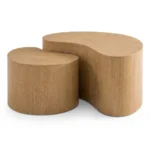 SET 2 TABLES BASSES GIGOGNES EN MDF - CHÊNE