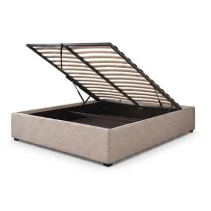 LIT COFFRE 140 X 190 CM - BEIGE