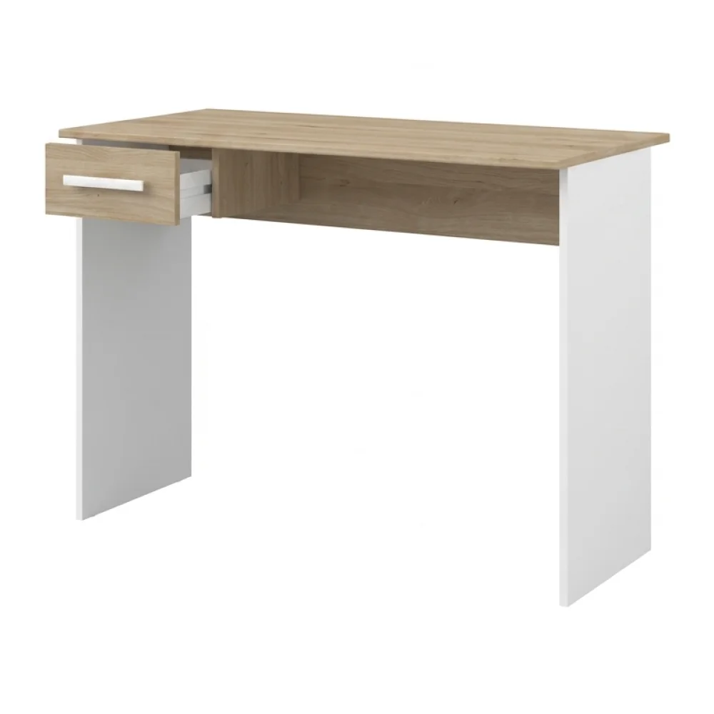 AI Generated Product Image BUREAU 1 TIROIR - BLANC / CHENE – Image 1