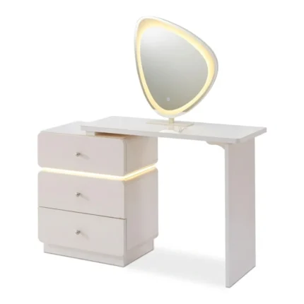 COIFFEUSE LED 3 TIROIRS - BLANC