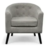 FAUTEUIL EN TISSU - GRIS CLAIR