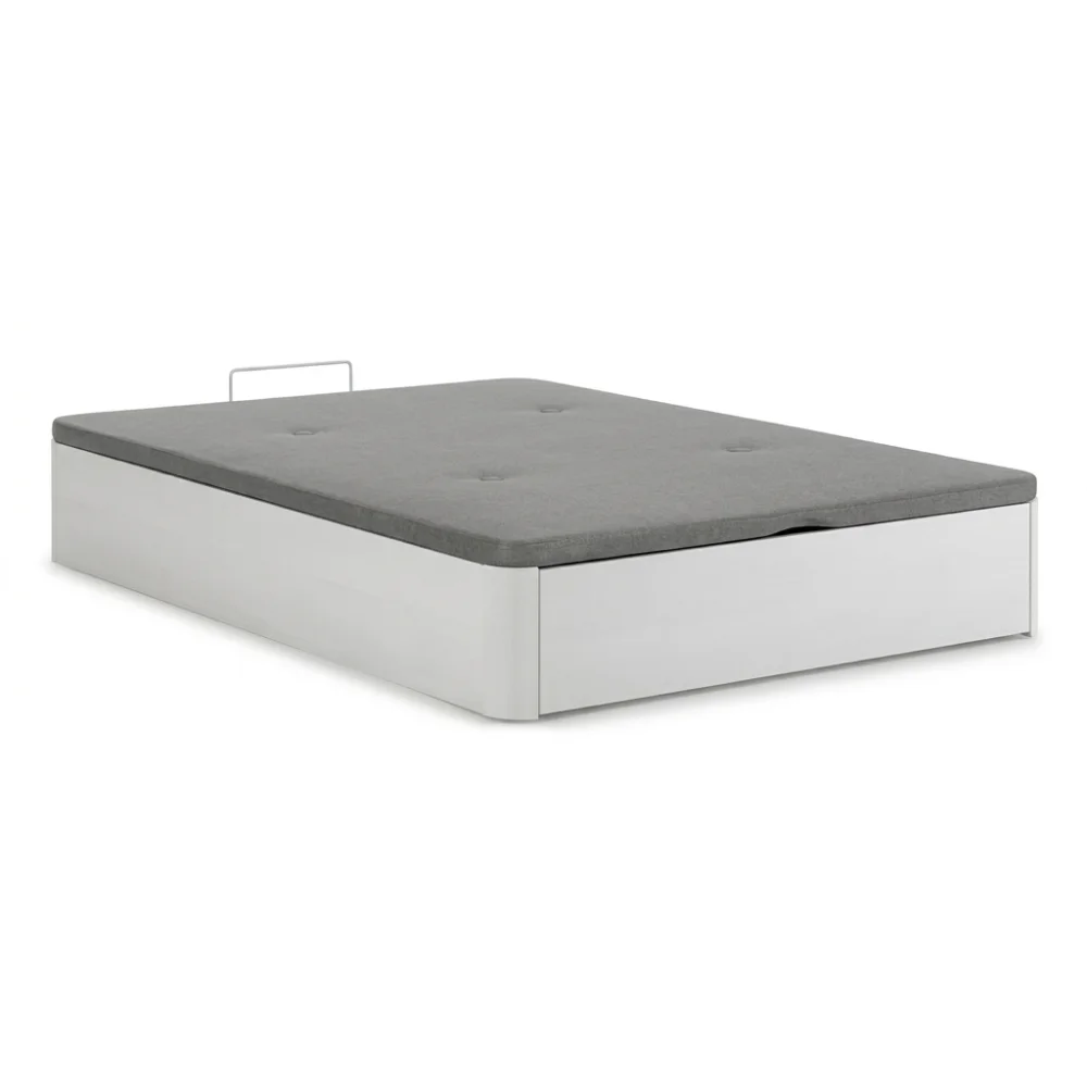 AI Generated Product Image SOMMIER COFFRE 160 X 200 CM -BLANC ARTIC & GRIS – Image 1