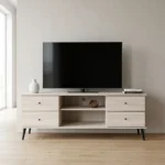 MEUVLE TV 4 TIROIRS & 2 NICHES - CHENE CLAIR