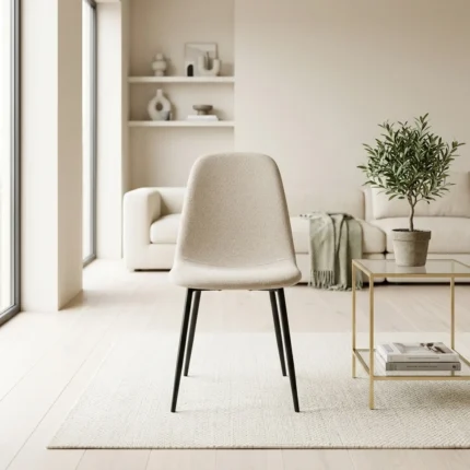 CHAISE TISSU - BLANC