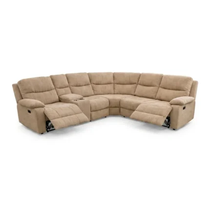 CANAPE D'ANGLE 2 RELAX + CONSOLE BAR -  BEIGE
