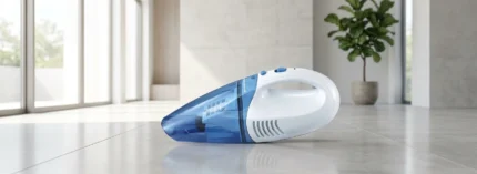 ASPIRATEUR DE TABLE EAU & POUSSIÈRE 0,5 L COMPACT - BLEU & BLANC - TECHWOOD