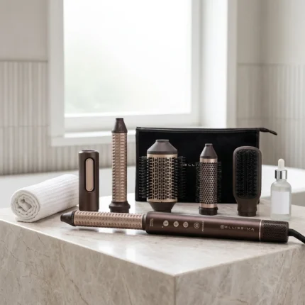 BROSSE LISSANTE PRODIGY CONTRÔLE NUMÉRIQUE CHALEUR REVÊTEMENT - OR & NOIR - BELLISSIMA