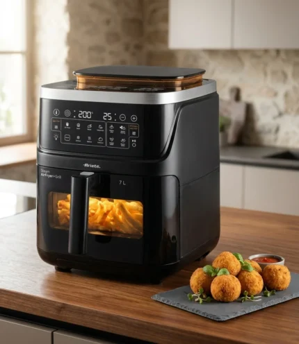 FRITEUSE SANS HUILE AIR FRYER + VAPEUR 7 L 1700 W - NOIR - ARIETE