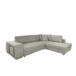 CANAPE D'ANGLE DROIT CONVERTIBLE EN TISSU - GRIS CLAIR – Image 2