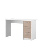 BUREAU 3 TIROIRS - BLANC ET CHENE – Image 2