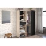 DRESSING 1 TIROIR ET PENDERIES -  ACACIA ET NOIR – Image 2