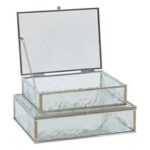 LOT DE 2 BOÎTES À BIJOUX EN MÉTAL ET VERRE – Image 2