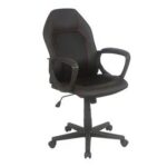 FAUTEUIL DE BUREAU PIVOTANT EN SIMILI CUIR ET MESH - NOIR/ROUGE – Image 2
