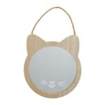 MIROIR BOIS FORME CHAT - NATUREL – Image 2