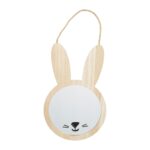 MIROIR BOIS FORME LAPIN - NATUREL – Image 2