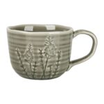 MUG 40 CL EN GRÈS - MOTIF FLORAL – Image 2