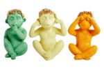 FIGURINE DÉCORATIVE SINGE DE LA SAGESSE - MULTICOLORE – Image 2