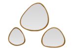 LOT DE 3 MIROIRS DÉCORATIFS - DORÉ – Image 2