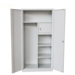 ARMOIRE INDUSTRIELLE 2 PORTES AVEC SERRURE - GRIS – Image 2