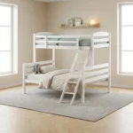 LIT SUPERPOSÉ 90/140X190  AVEC SOMMIER - BLANC