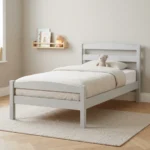 LIT 90 X 190 CM  AVEC SOMMIER - BLANC