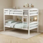 LIT SUPERPOSÉ 90 X 190 CM  AVEC SOMMIER - BLANC