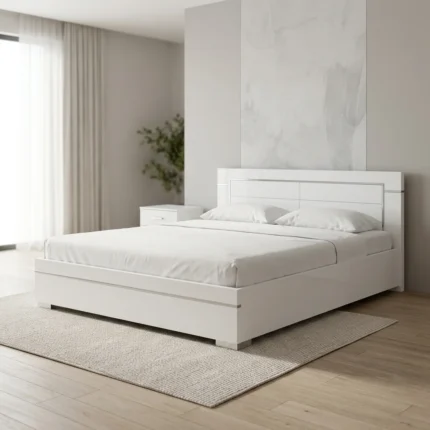 LIT 160 X 200 CM GLOSSY - BLANC