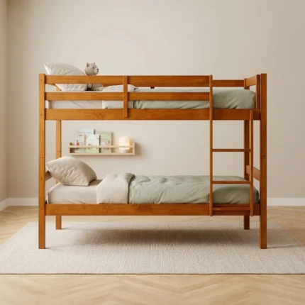 LIT 90 X 190 CM SUPERPOSE - OAK SOMMIER INCLUS