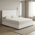 LIT 160 X 200 CM AVEC SOMMIER - BEIGE