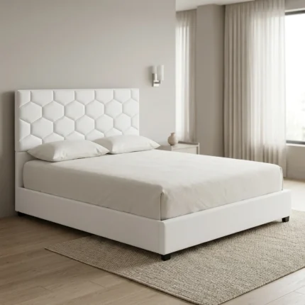 LIT 160 X 200 CM AVEC SOMMIER - BEIGE