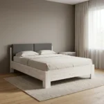 PACK LIT 160 X 200 + ARMOIRE 4 PORTES + 2 CHEVETS - CHÊNE