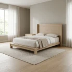 LIT + SOMMIER 160X200 CM - GRIS WASH