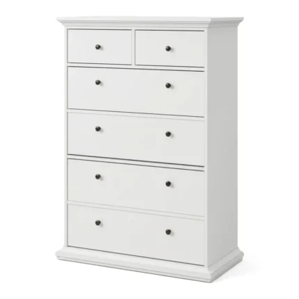 COMMODE 6 TIROIRS - BLANC