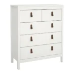 COMMODE 5 TIROIRS - BLANC