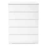 COMMODE 5 TIROIRS LARGE - BLANC