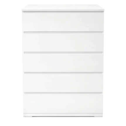 COMMODE 5 TIROIRS LARGE - BLANC
