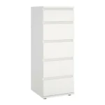 CHIFFONNIER 5 TIROIRS - BLANC