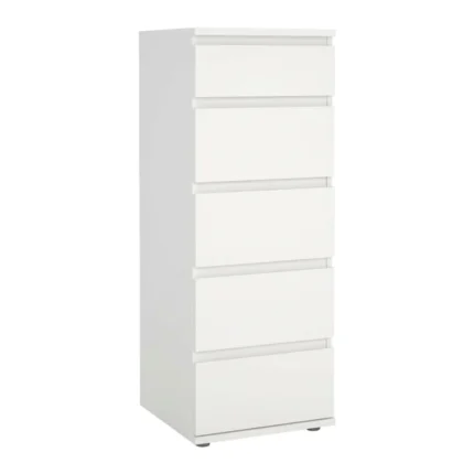 CHIFFONNIER 5 TIROIRS - BLANC