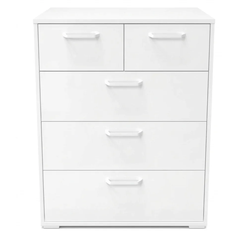 AI Generated Product Image COMMODE 5 TIROIRS - BLANC BRILLANT – Image 1