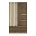 DRESSING 7 NICHES AVEC RIDEAU - CHÊNE
