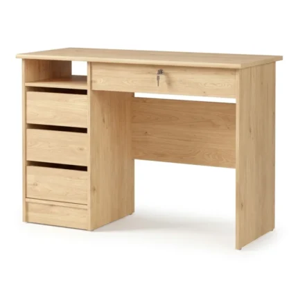 BUREAU 4 TIROIRS DONT UN AVEC FERMETURE SÉCURISÉ - CHÊNE