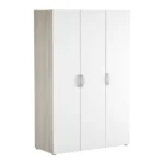 ARMOIRE 3 PORTES - CHENE ET BLANC