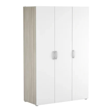 ARMOIRE 3 PORTES - CHENE ET BLANC