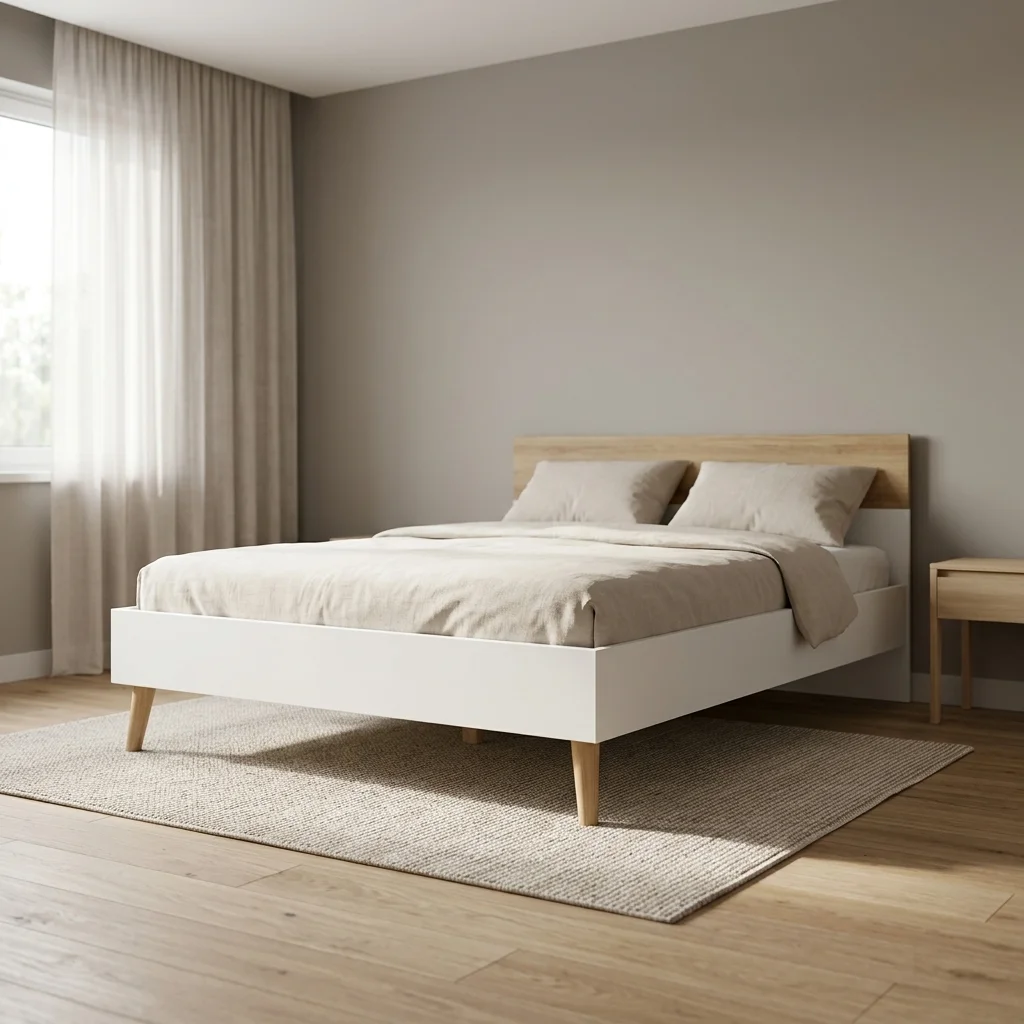 AI Generated Product Image LIT 140X200 - CHENE/BLANC (SANS SOMMIER ) – Image 1
