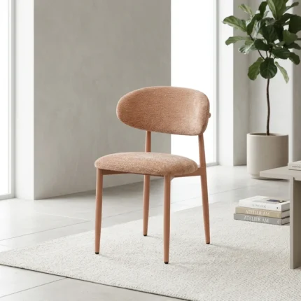 CHAISE EN TISSU - ROSE