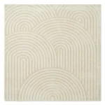 TAPIS À MOTIF EN RELIEF 120X160CM - CRÈME