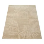TAPIS À MOTIF EN RELIEF 120X160CM - BEIGE