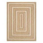 TAPIS EFFET JUTE NATUREL 120X170CM - BLANC